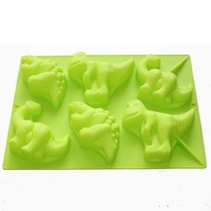 X-Haibei Large 6 Dinosaurs Soap and Bath Bomb Silicone Mold